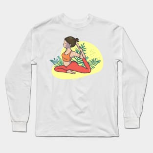 Mermaid Pose Yogas Long Sleeve T-Shirt